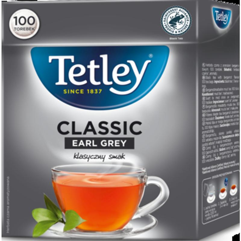 Herbata Tetley Classic Earl Grey 100 torebek x 1,5g
