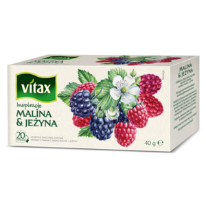 Vitax Inspiracje Malina & Jeżyna - Herbata Owocowa Ekspresowa 20 Torebek