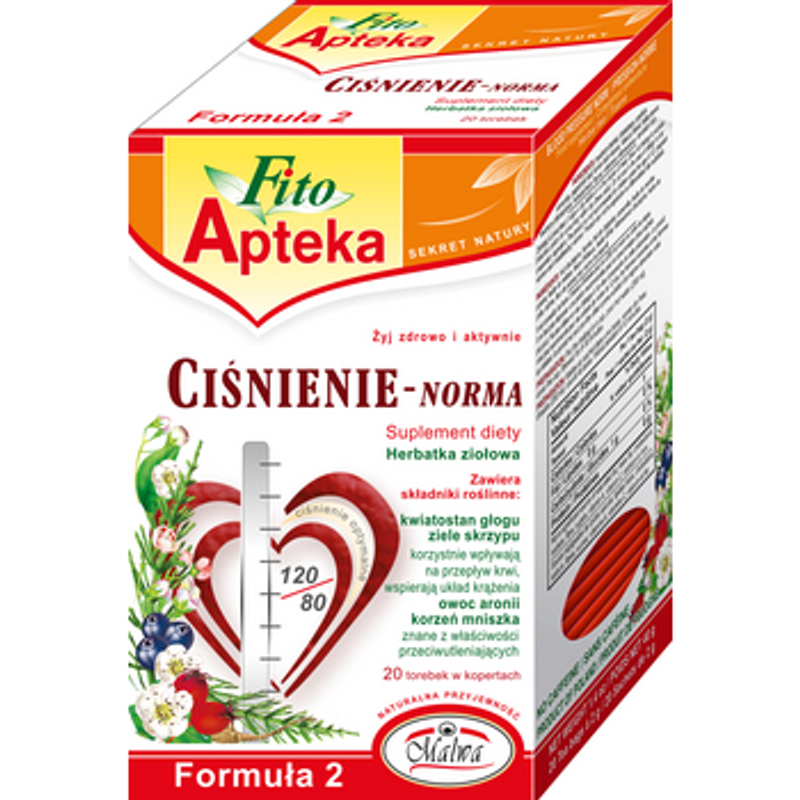 Malwa Fito Apteka herbatka ziołowa ciśnienie norma suplement diety 20x2g