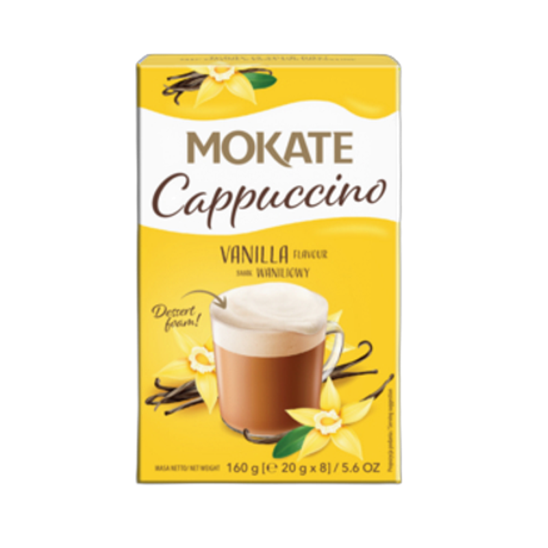 Mokate Cappuccino o smaku waniliowym 160 g (20 g x 8)