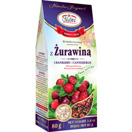 Malwa Herbatka owocowa aromatyzowana susz z żurawiną 80g