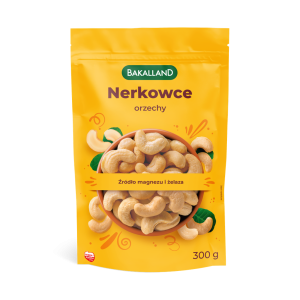 Orzechy Nerkowca Całe Łuskane Zdrowe Tłuszcze - Nerkowce 300g Bakalland