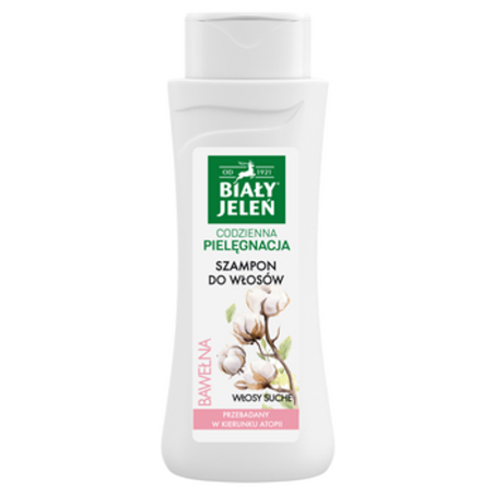Biały Jeleń szampon do włosów suchych z czystą bawełną 300ml