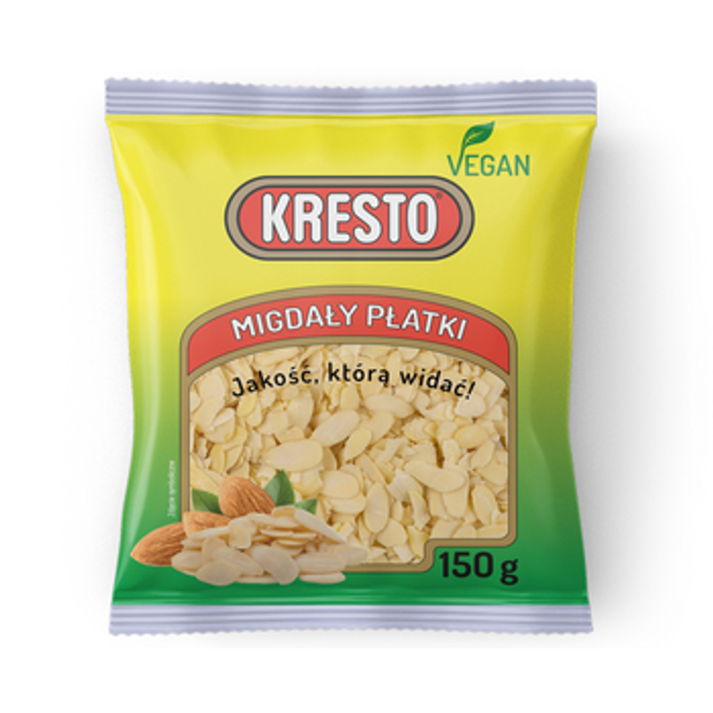 KRESTO Migdały Płatki - Płatki Migdałów do Ciast Deserów Naturalne 150 g