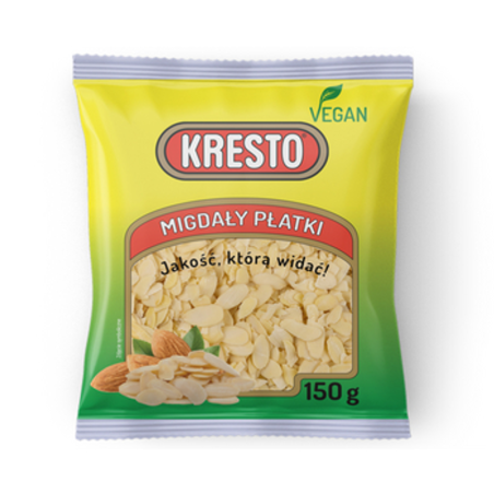 KRESTO Migdały Płatki - Płatki Migdałów do Ciast Deserów Naturalne 150 g