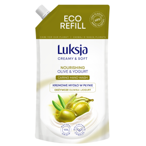 Luksja Creamy & Soft Kremowe mydło w płynie Oliwka i Jogurt 400 ml opakowanie uzupełniające