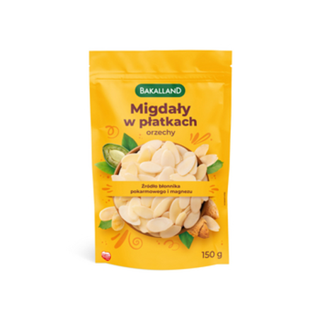Migdały w płatkach 150g Bakalland