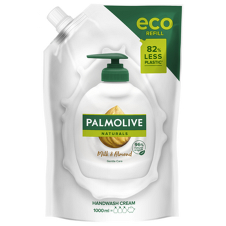 Palmolive Naturals Milk & Almond (Mleko i Migdał) Kremowe mydło w płynie do rąk 1 L Zapas