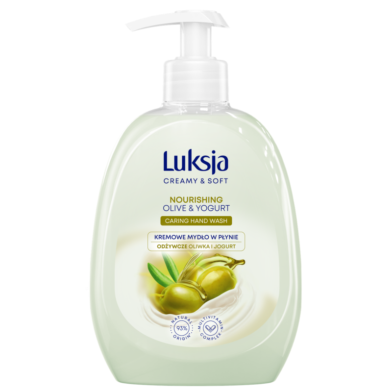 Luksja Creamy & Soft Kremowe mydło w płynie Oliwka i Jogurt 500 ml