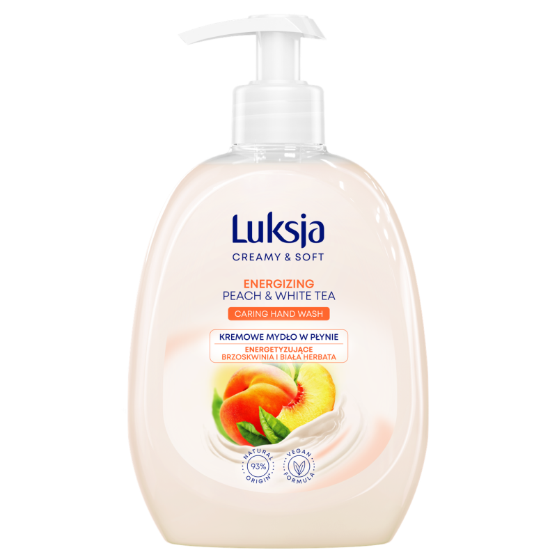 Luksja Creamy & Soft Kremowe mydło w płynie Brzoskwinia i Biała herbata 500 ml