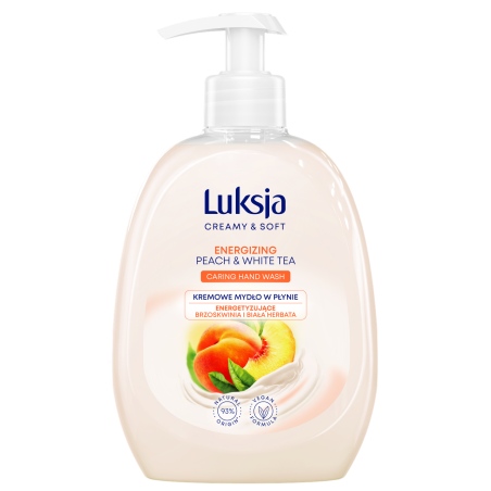 Luksja Creamy & Soft Kremowe mydło w płynie Brzoskwinia i Biała herbata 500 ml