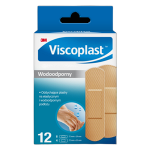 Viscoplast™ Wodoodporny, zestaw plastrów, 2 rozmiary, pudełko/12 szt.