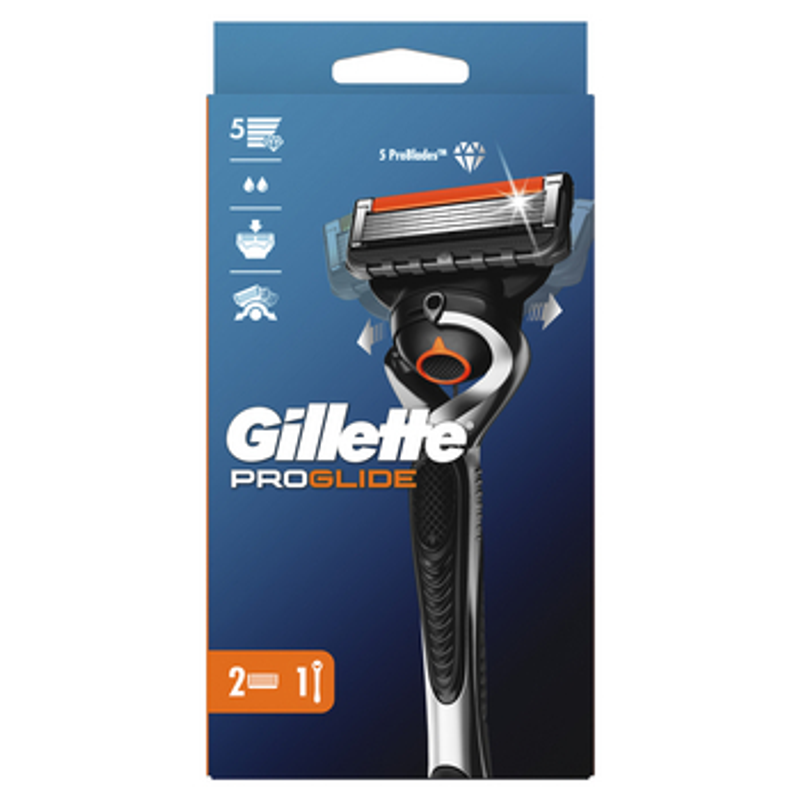 Gillette Fusion ProGlide Maszynka do golenia dla mężczyzn + 2 ostrza wymienne