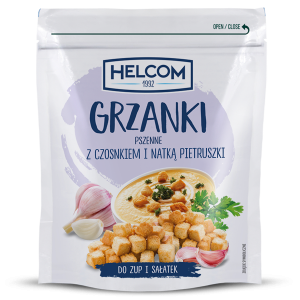 Grzanki pszenne z czosnkiem i natką pietruszki 100 g HELCOM