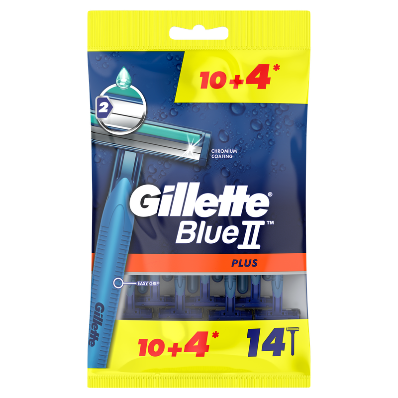 Gillette Blue II Plus Maszynki jednorazowe dla mężczyzn 14 sztuk