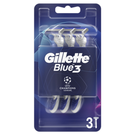 Gillette Blue3 Jednorazowe maszynki do golenia dla mężczyzn, 3 sztuki