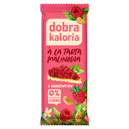 dobra kaloria Baton z nerkowców ala tarta malinowa 35 g
