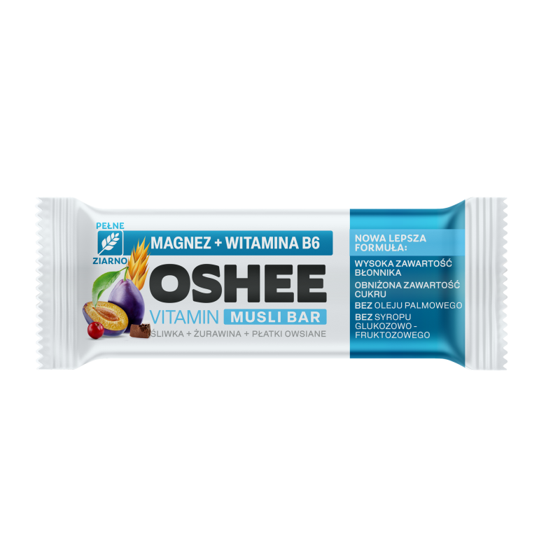 Oshee Vitamin Musli Bar Śliwka Żurawina 40g