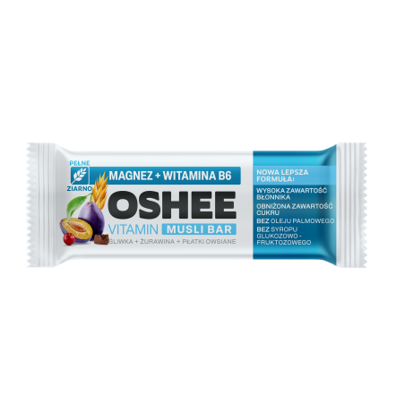 Oshee Vitamin Musli Bar Śliwka Żurawina 40g
