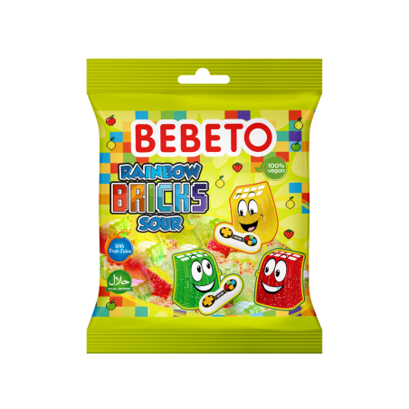 BEBETO RAINBOWS BRICKS SOUR 80g