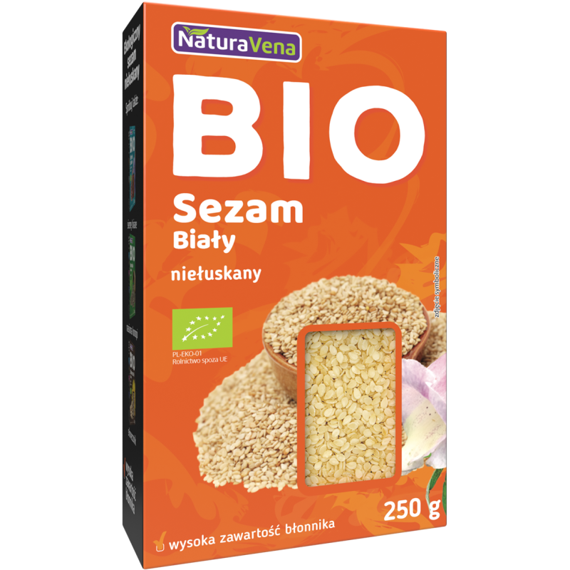 Naturavena Sezam niełuskany biały 250g BIO