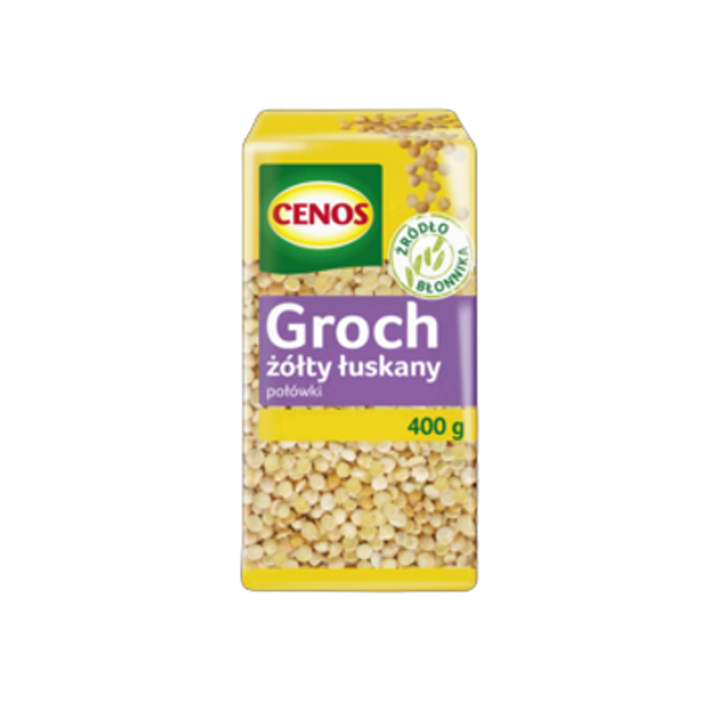 Groch Żółty Łuskany Połówki 400 g Cenos