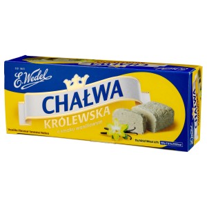 E. Wedel Chałwa Sezamowa Waniliowa - Kostka o Smaku Waniliowym 250g