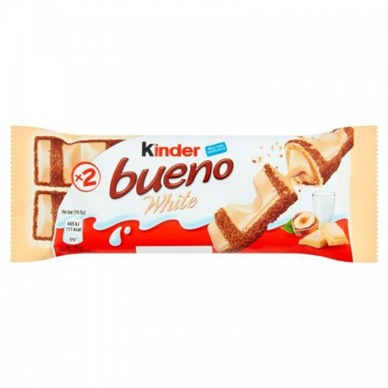KINDER BUENO WHITE, wafel z nadzieniem 39g