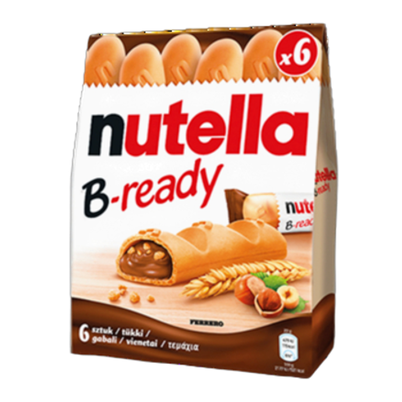 NUTELLA B-READY, wafelek z kremem, 6szt, 132g