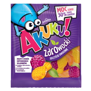 AKUKU! Zdrowocki Żelki o obniżonej zawartości cukrów 90 g