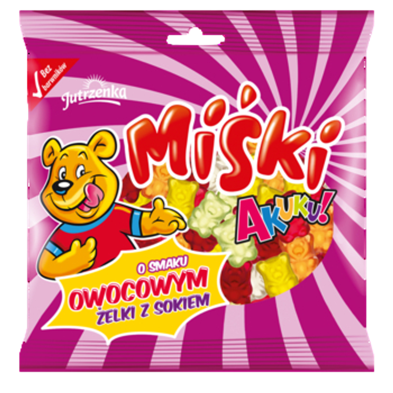 Jutrzenka Akuku! Miśki Żelki o smaku owocowym 90 g