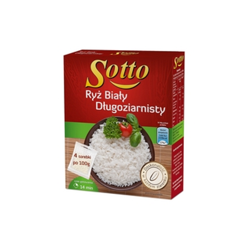 Sotto Ryż Biały Długoziarnisty 4x100g