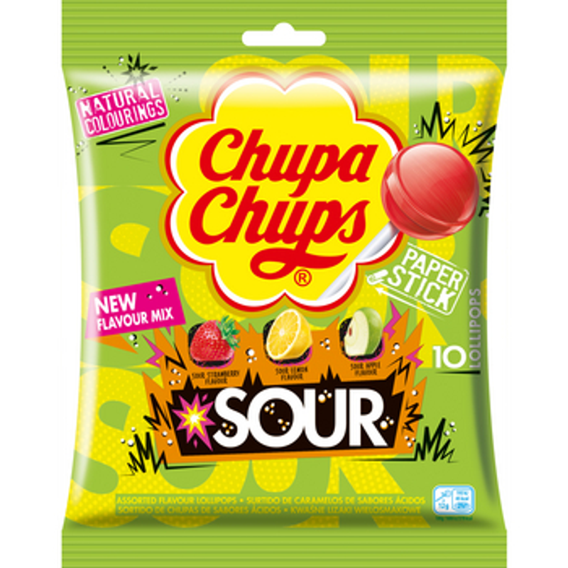 Chupa Chups Sour torebka 10x12g