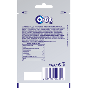 Orbit White Freshmint Guma do żucia bez cukru 29 g (21 drażetek)