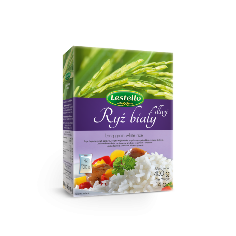 Lestello Ryż biały długi 4x100g