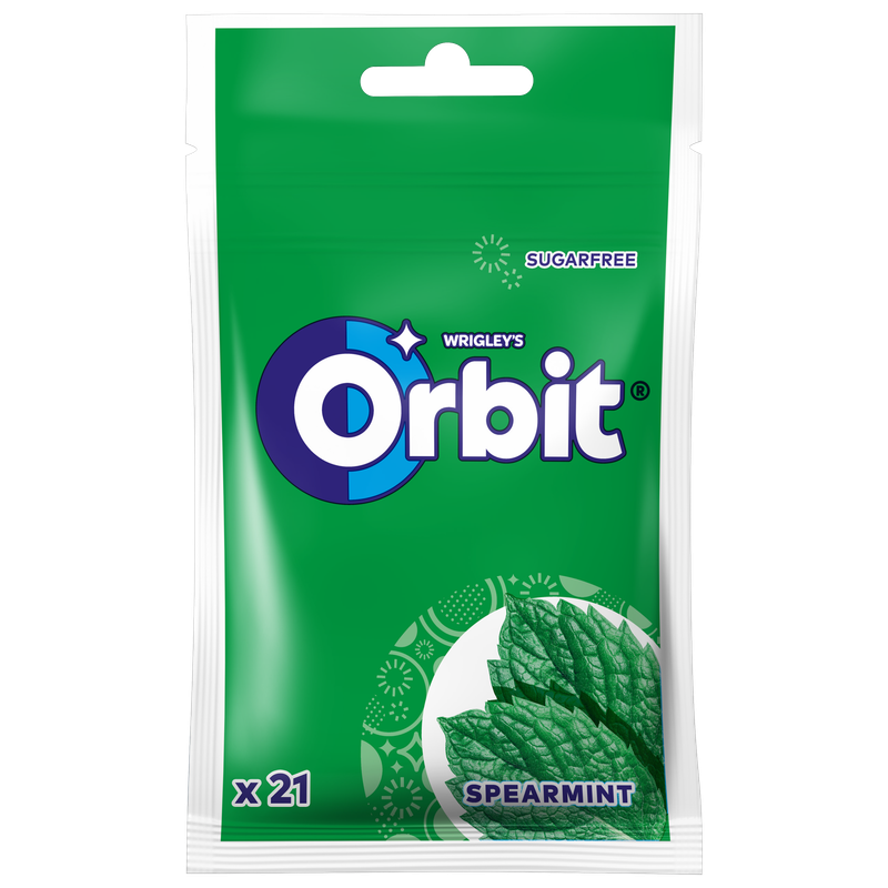 Orbit Spearmint Guma do żucia bez cukru 29 g (21 drażetek)