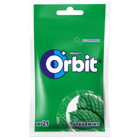 Orbit Spearmint Guma do żucia bez cukru 29 g (21 drażetek)