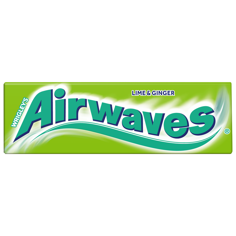 Airwaves Lime and Ginger Guma do żucia bez cukru 14g (10 drażetek)