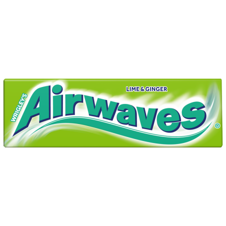 Airwaves Lime and Ginger Guma do żucia bez cukru 14g (10 drażetek)