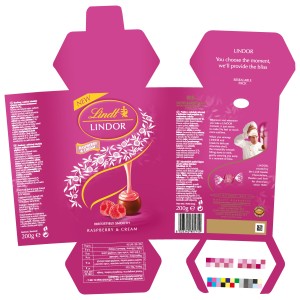 Lindor Raspberry & Cream Cornet 200g