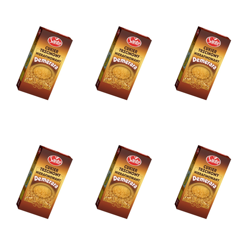 Cukier trzcinowy nierafinowany 500g Sante X6