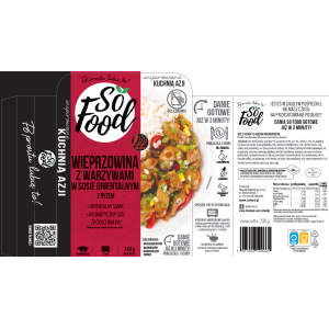 So Food Wieprzowina z warzywami w sosie orientalnym z ryżem 330g.