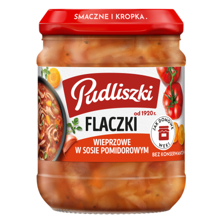 Pudliszki Flaczki wieprzowe w sosie pomidorowym 450g