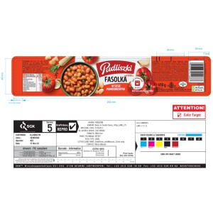 Pudliszki Fasolka w sosie pomidorowym 450g