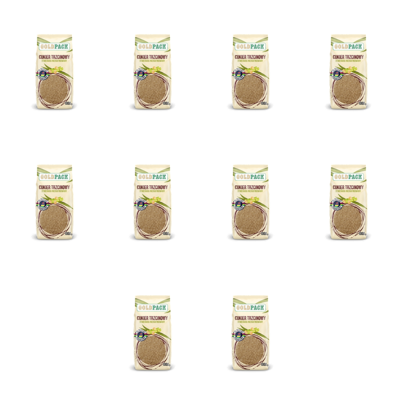 GoldPack Cukier trzcinowy 1kg X10