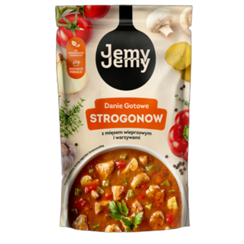 JemyJemy Danie gotowe Strogonow z mięsem wieprzowym i warzywami 360g