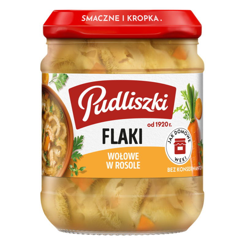 Pudliszki Flaki wołowe w rosole 450g
