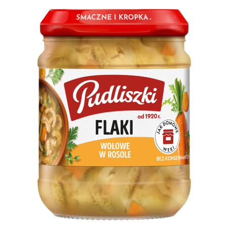 Pudliszki Flaki wołowe w rosole 450g