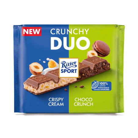 Ritter Sport Czekolada mleczna DUO Crunchy 218g