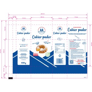 Diamant cukier puder 400g